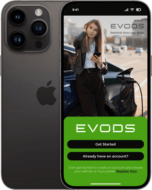 EVODS App showcasing booking interface